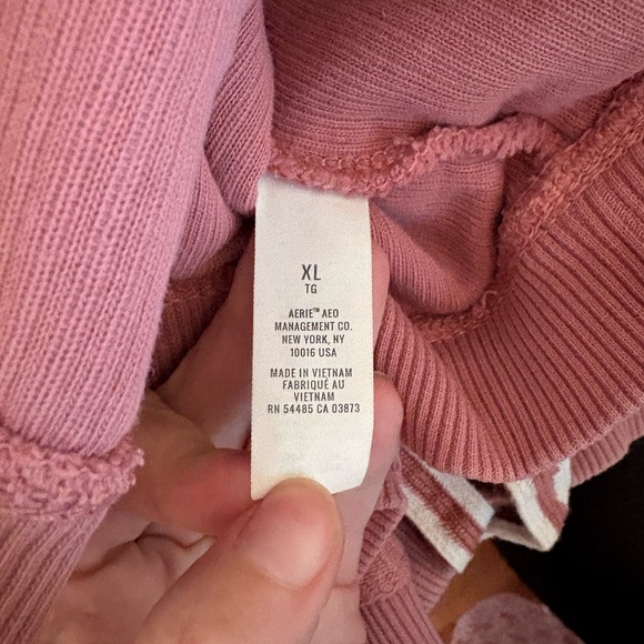 Aerie Pink Ribbed Hoodie and Jogger Set - Picture 4 of 9